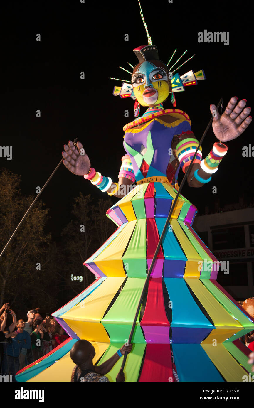 Karneval in Kapstadt, riesige Marionette, Western Cape, Südafrika Stockfoto