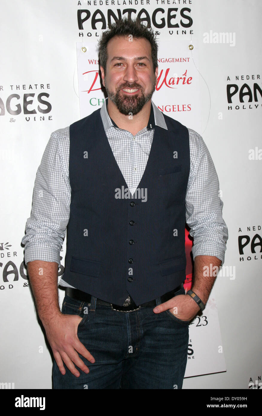 Donny & Marie Osmond Christmas show im Pantages Theater Featuring: Joey Fatone Where: Los Angeles Kalifornien USA bei: 4. Dezember 2012 Stockfoto