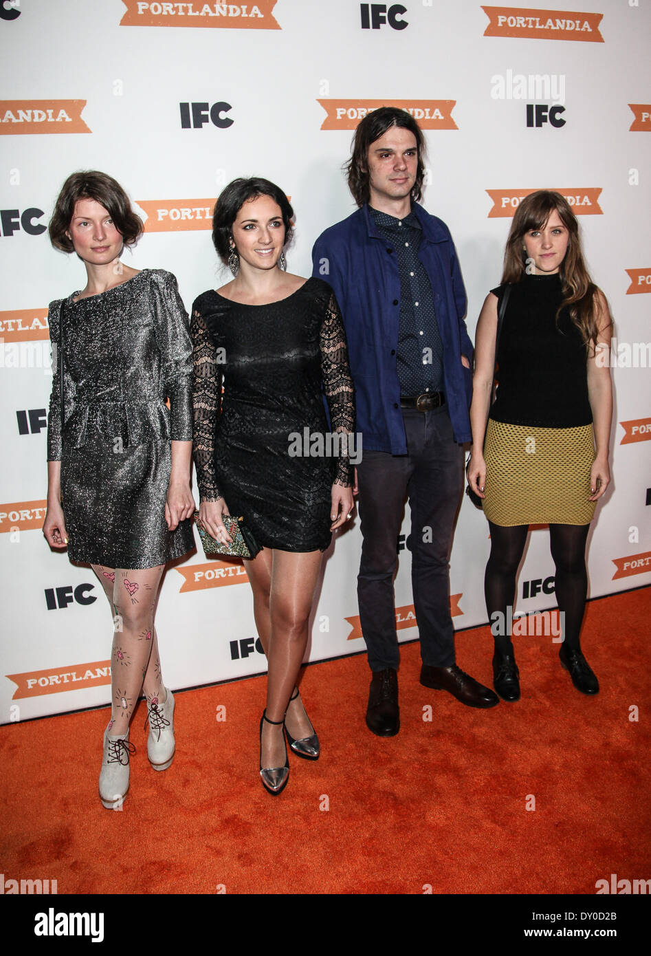 IFC "Portlandia" Staffel 3 New York Premiere statt am amerikanischen Museum der Naturgeschichte Featuring: The Dirty Projektoren wo: New York City USA bei: 10. Dezember 2012 Stockfoto