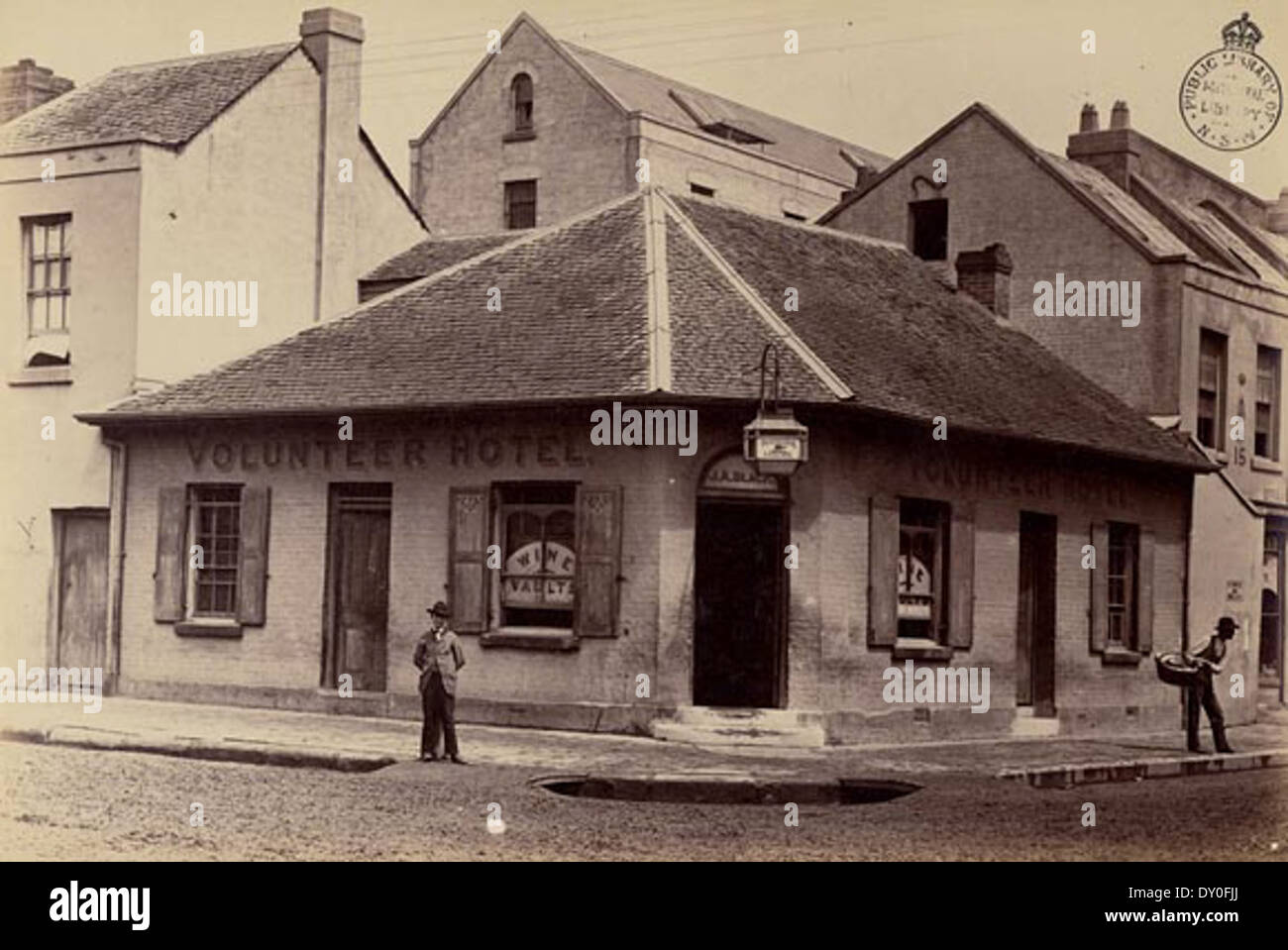 [Freiwillige Hotel, Pitt Street Sydney, ca. 1870] / Regierung von New South Wales Printing Office Stockfoto