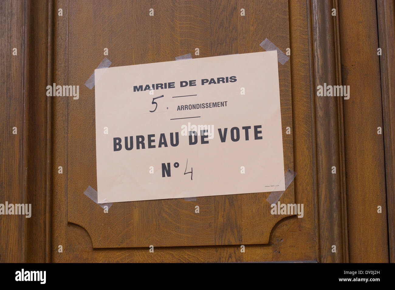 Bürgermeisterwahlen in Paris Stockfoto