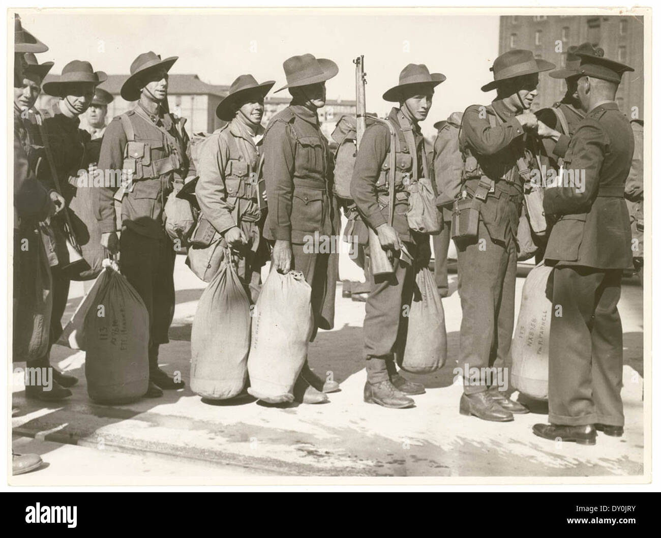 6. Division Bretter Ausbildungslagern, 9. / 10. Januar 1940, von Sam Hood Stockfoto