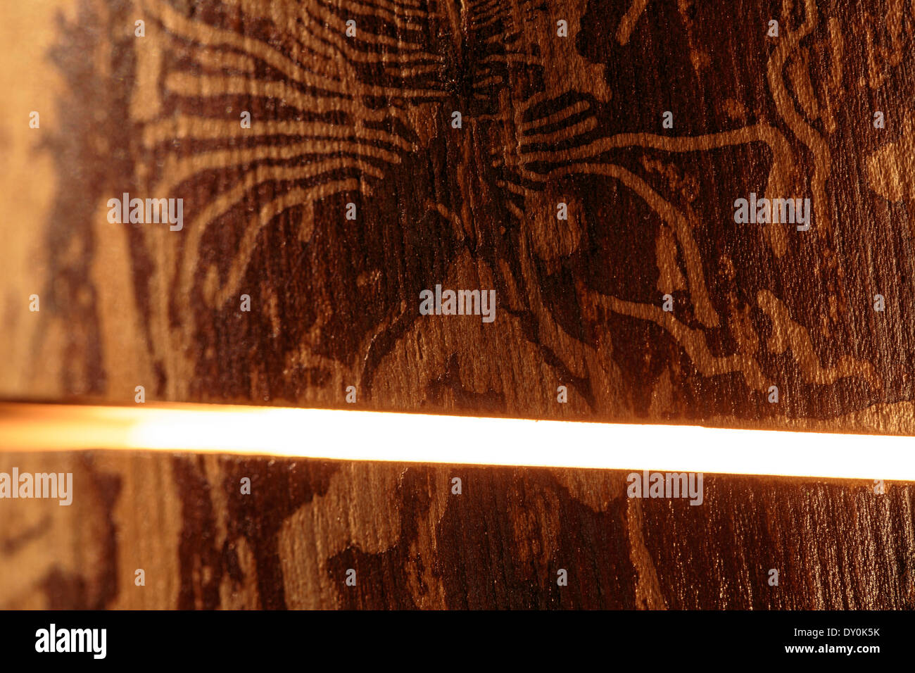 Design-Lampe, natürliche Muster, Nahaufnahme Stockfoto
