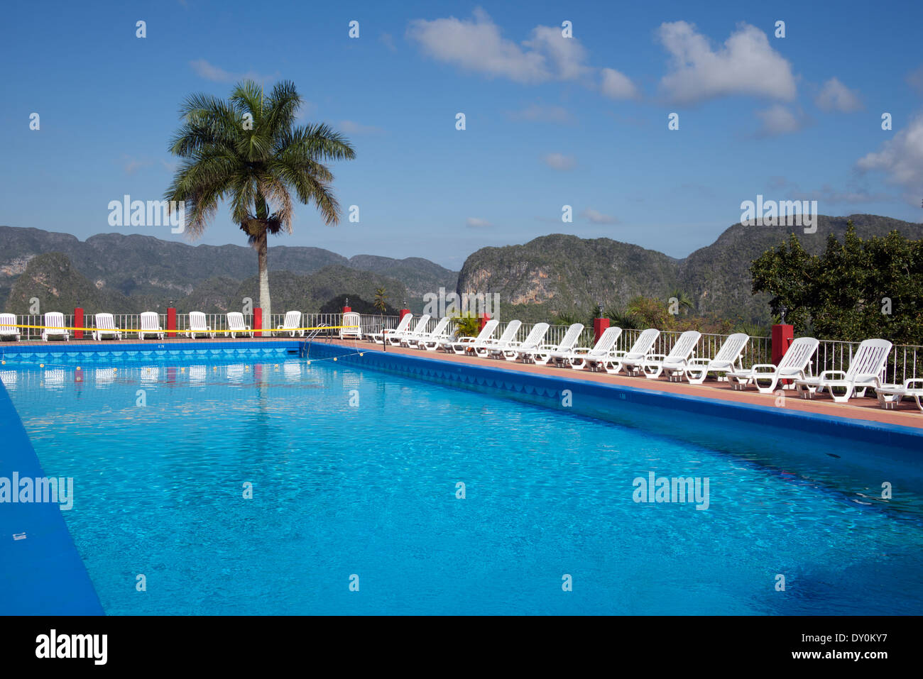 Swimming Pool Los Jazmines Hotel Vinales Kuba Stockfoto
