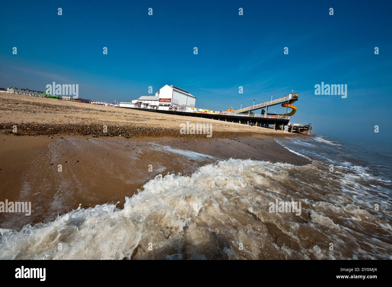 Toller Yarmouth Beach Britannia Pier Stockfoto