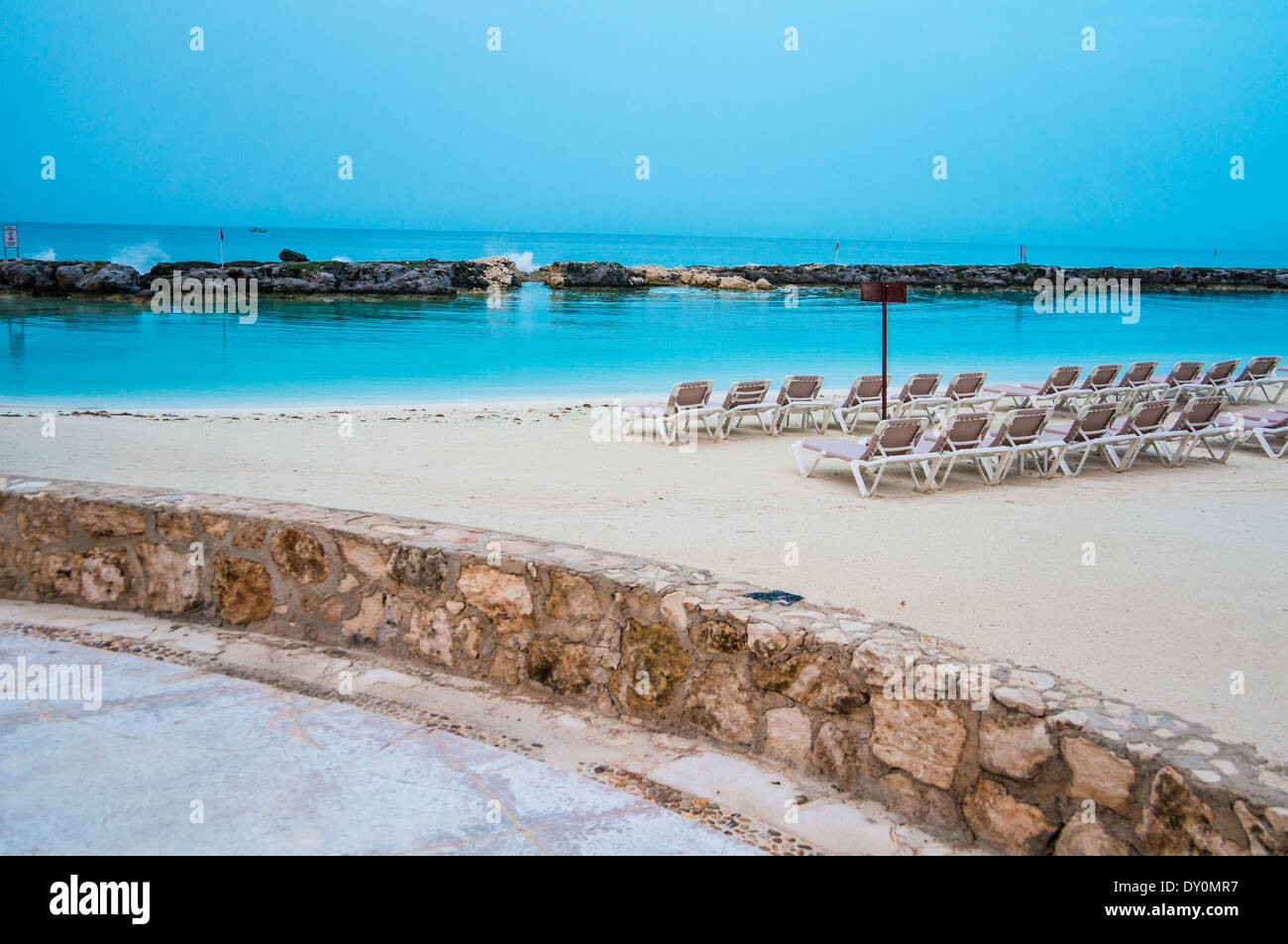 Hard Rock Hotel Riviera Maya Mexiko all-inclusive Strand und Pool-Bereiche Stockfoto