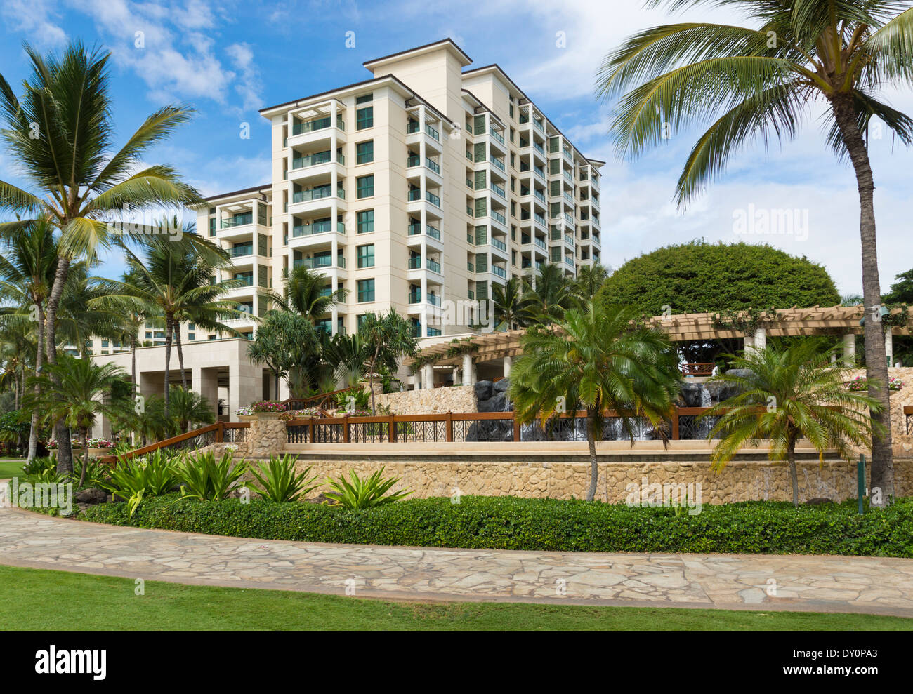 Mariott Beach Clubresort; Honolulu, Oahu, Hawaii, Vereinigte Staaten von Amerika Stockfoto