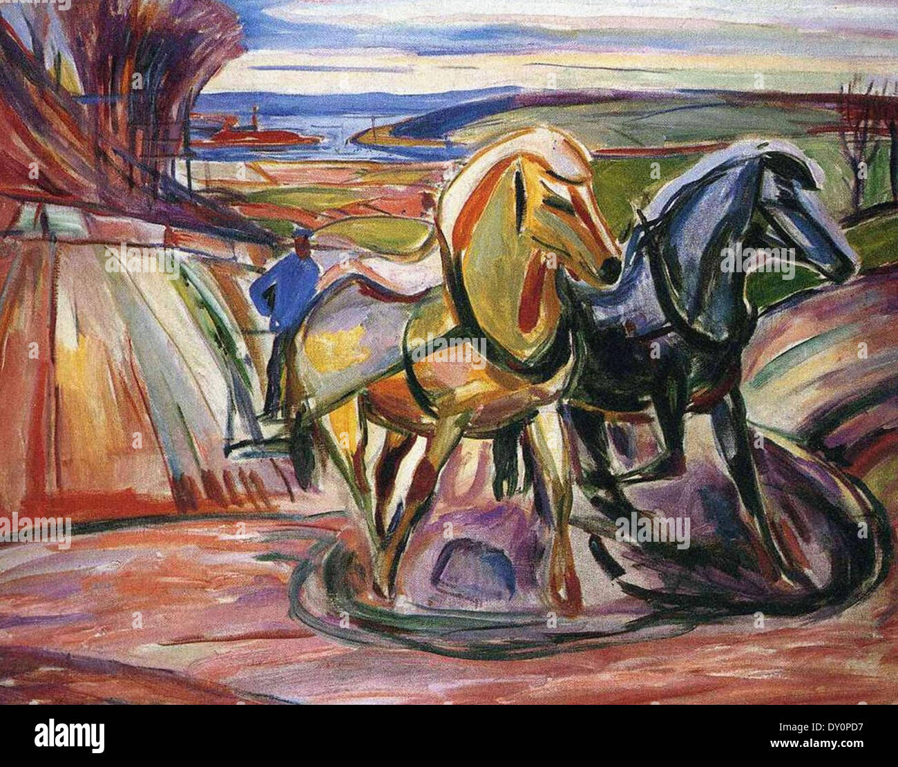Edvard Munch Frühling Pflügen Stockfoto