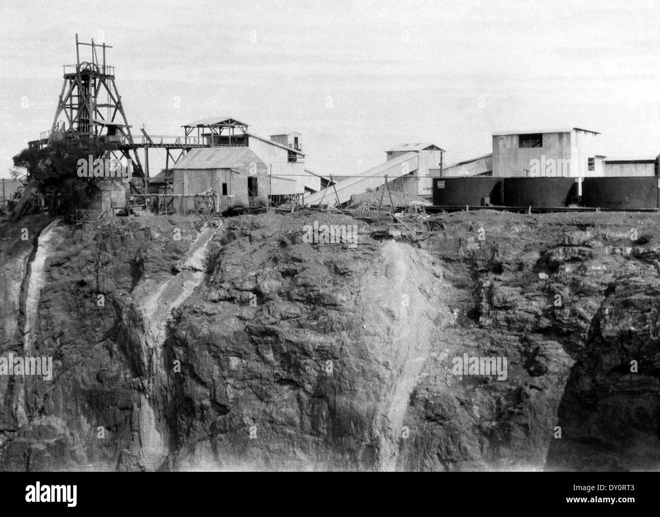 Westliche Mine (gold), Cobar, zwischen 1935 und 1937 / fotografiert von Rev. Edward ("Ted") Alexander Roberts Stockfoto