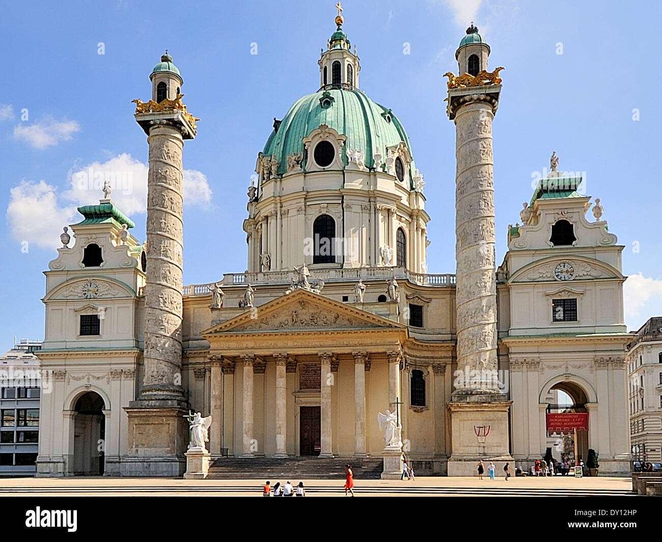 Wiener Karlskirche, Vienna, Stockfoto