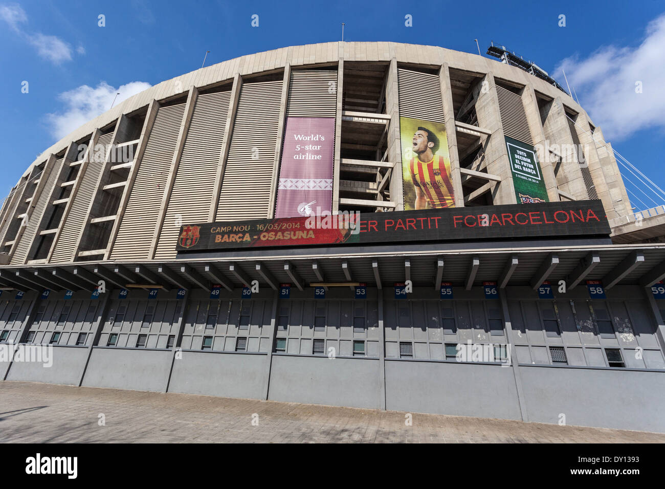 FC Barcelona Camp Nou, Barcelona, Spanien. Stockfoto