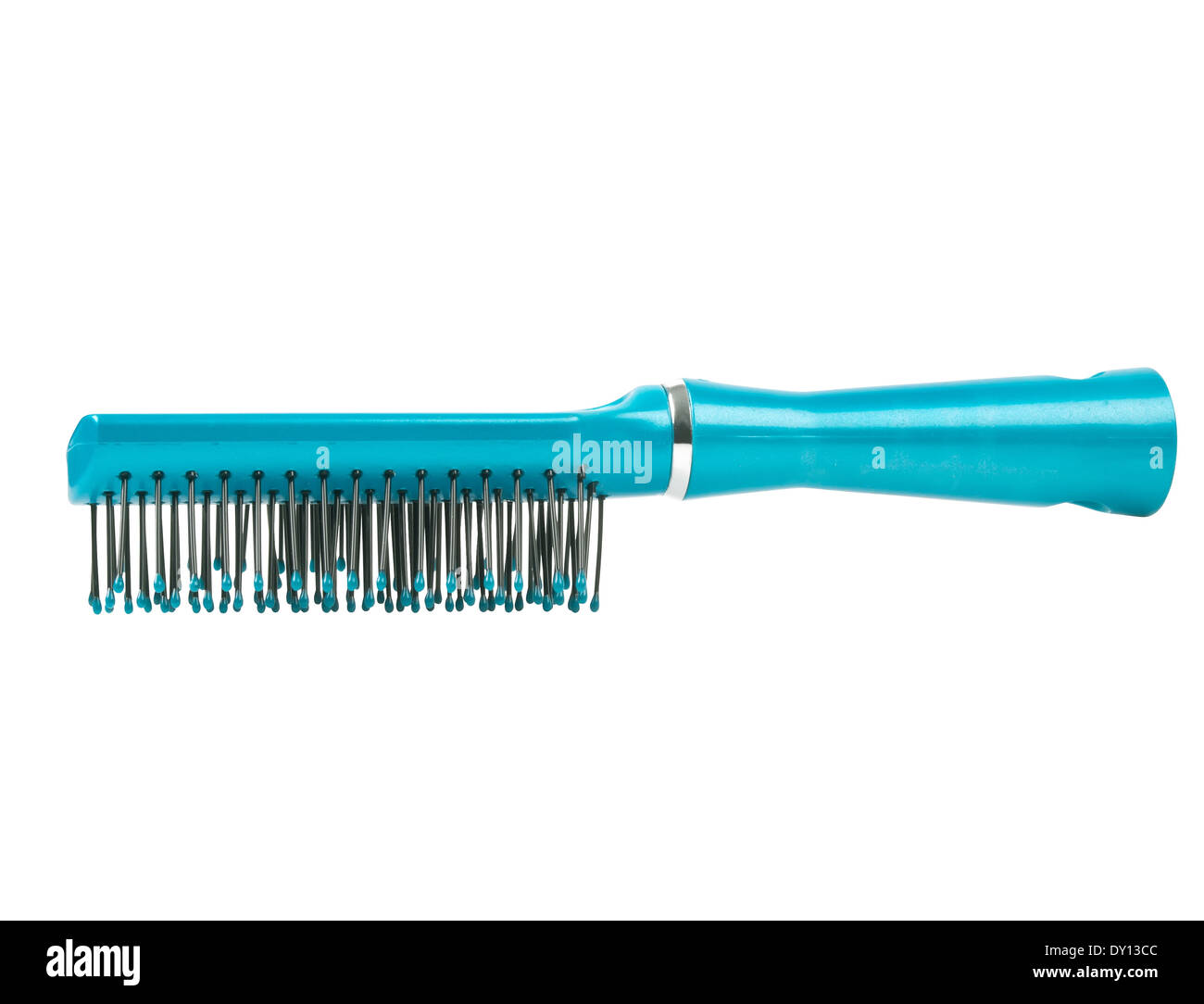 Haarbürste isoliert auf weißem Hintergrund Stockfoto