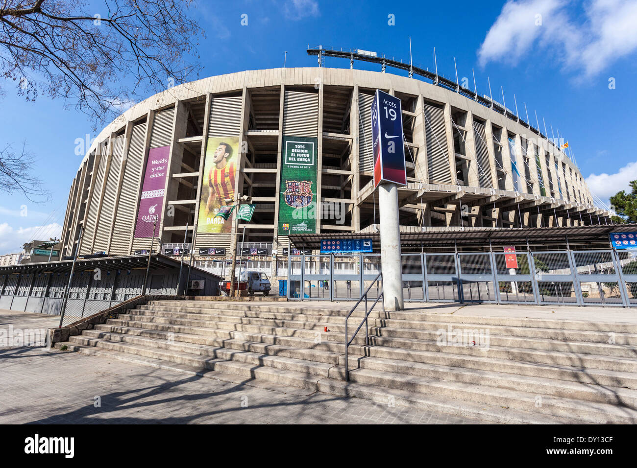 FC Barcelona Camp Nou, Barcelona, Spanien. Stockfoto
