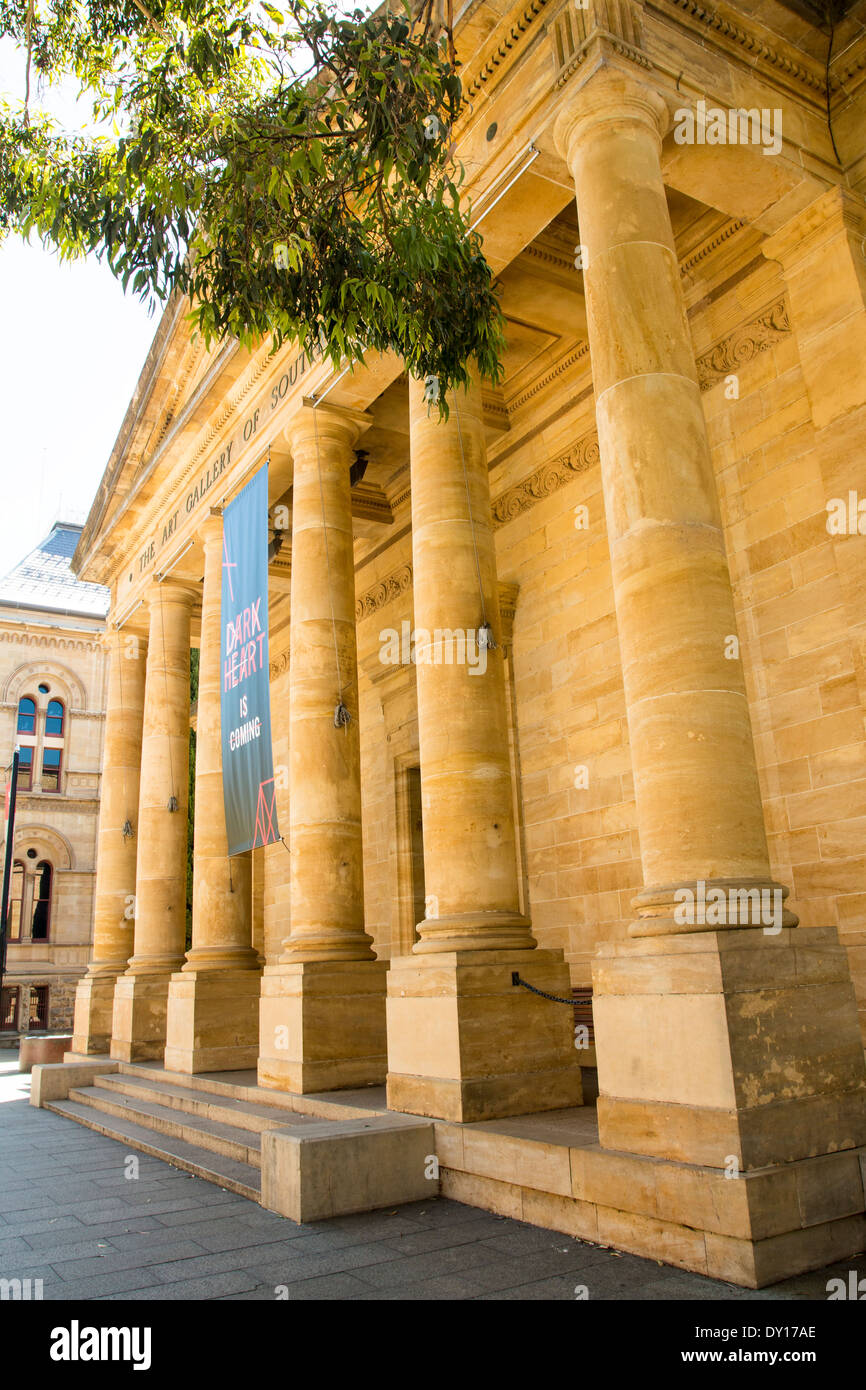 Fassade der Art Gallery of South Australia Stockfoto