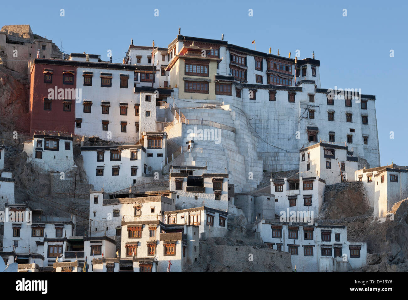 Spituk, Ladakh, Indien, Spituk Gompa liegt 8 km östlich von Leh Stockfoto