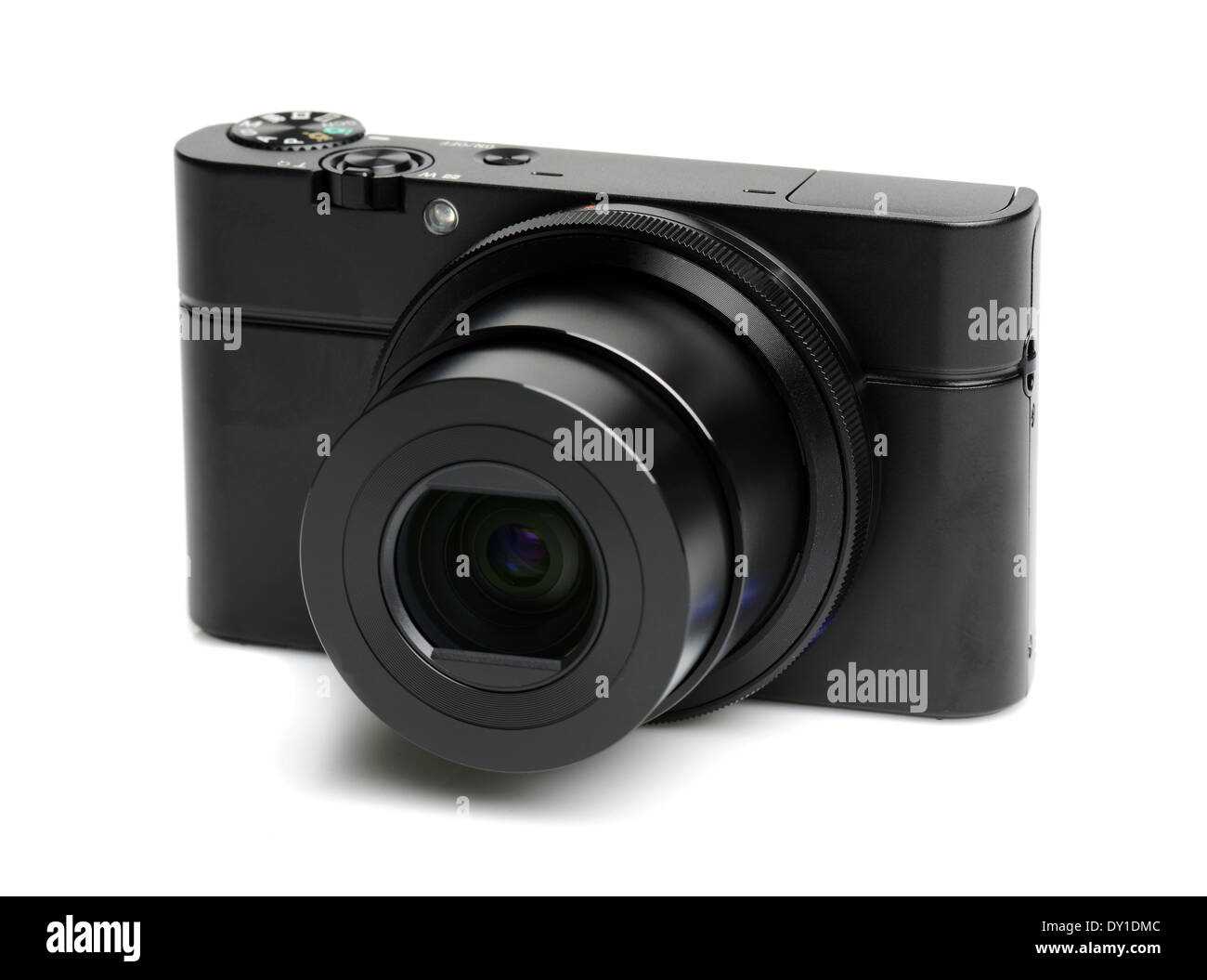 Kompaktkamera auf weißem Hintergrund Stockfoto