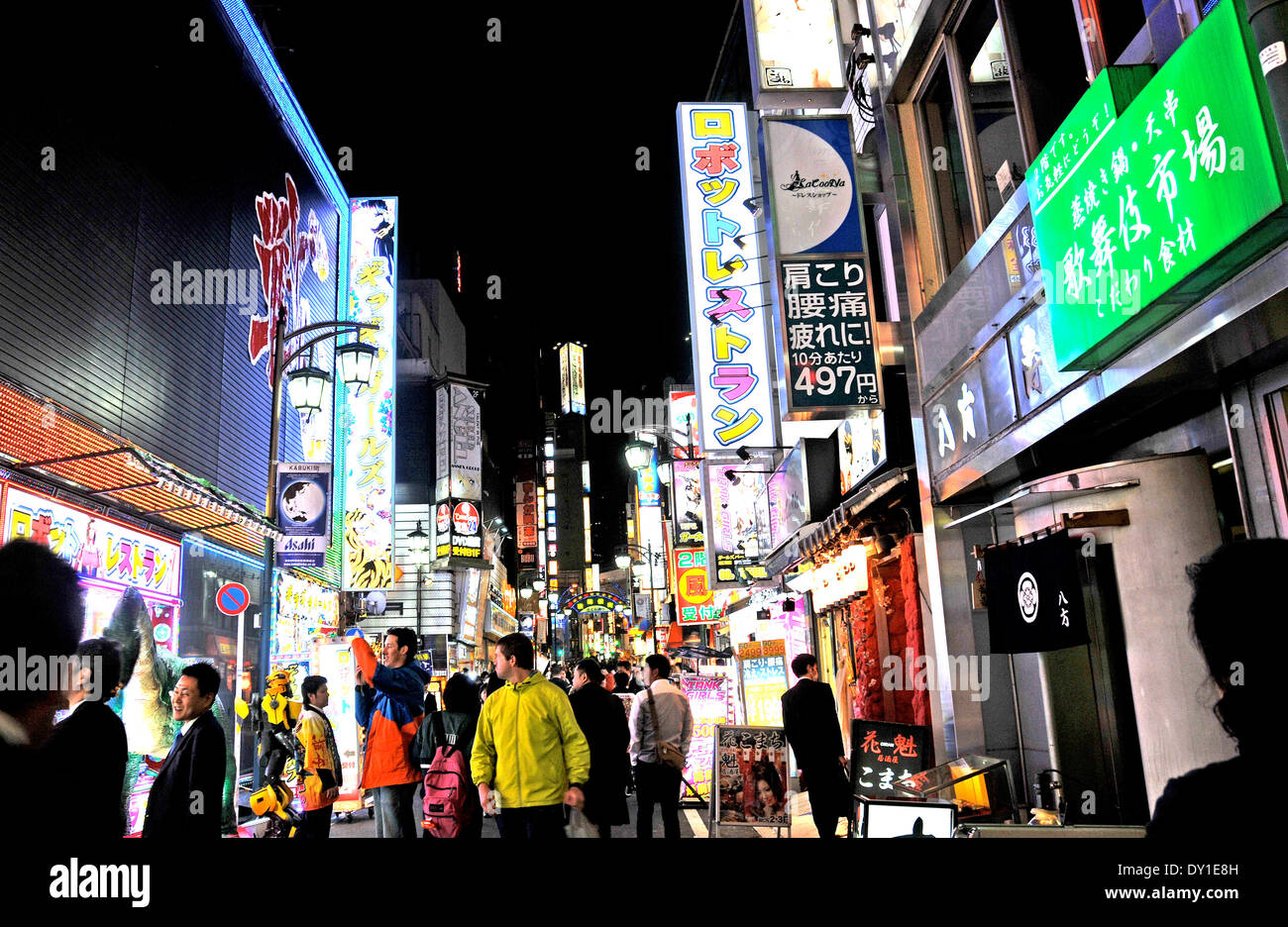 Nachtleben Shinjuku-Tokio Stockfoto