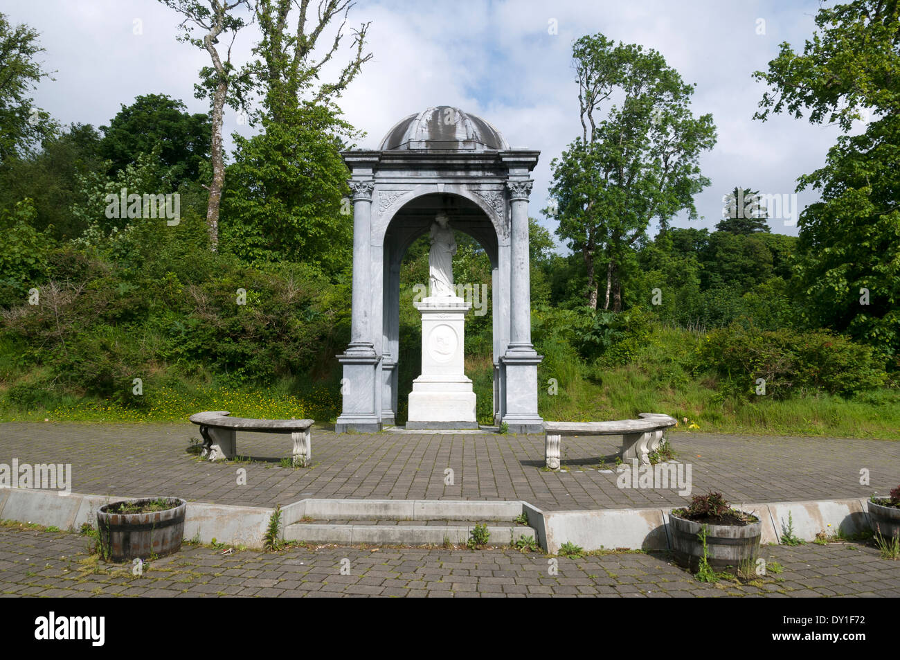 Denkmal für Sir James Matheson, Lews Castle gebaut. Schlosspark, Stornoway, Isle of Lewis, Western Isles, Schottland, UK Stockfoto