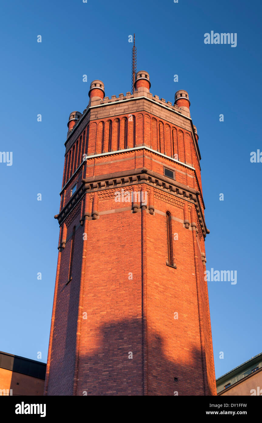 Mosebacke Torg Wasserturm Sodermalm Stockholm Schweden Stockfoto