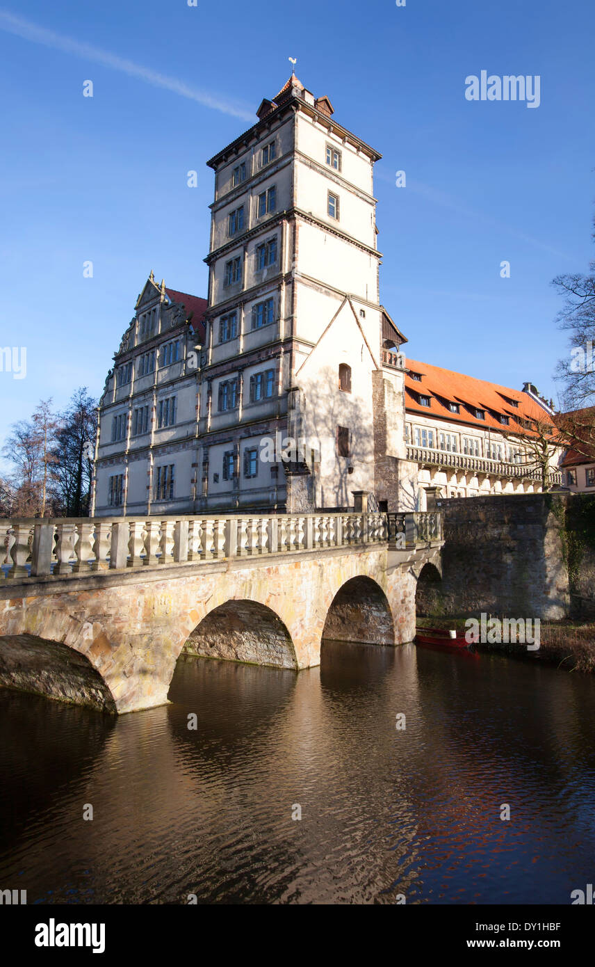 Bremse Schloss, Entstehungsumstände Museum, Grabenlöffel Burg, Lemgo, Nordrhein-Westfalen, Deutschland, Europa Stockfoto