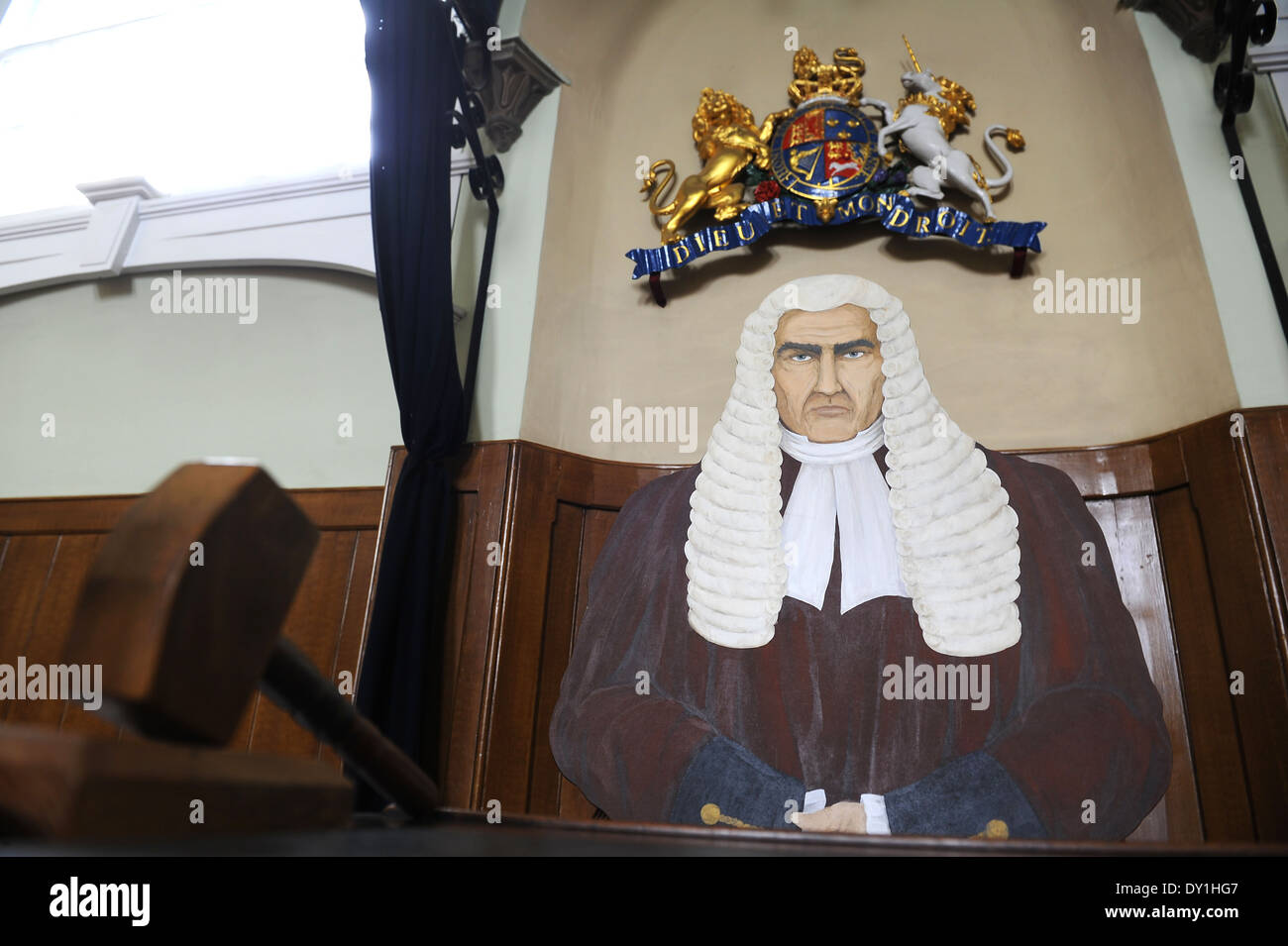 Richter in einem Gerichtssaal, Richter, Gerechtigkeit, UK Stockfoto