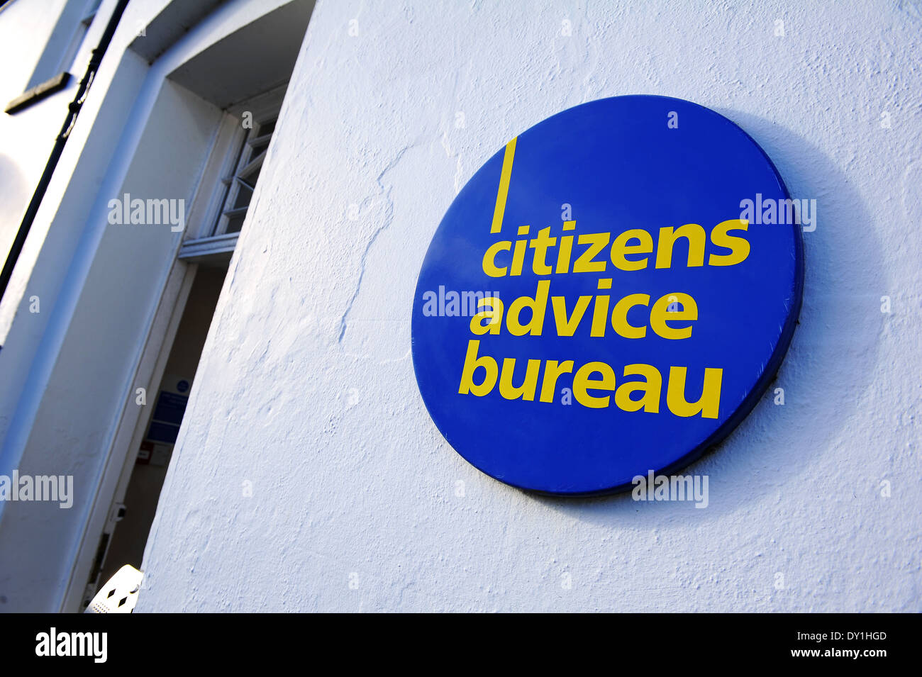 Bürgerinnen und Bürger Advice Bureau Büro Schild, England, UK Stockfoto
