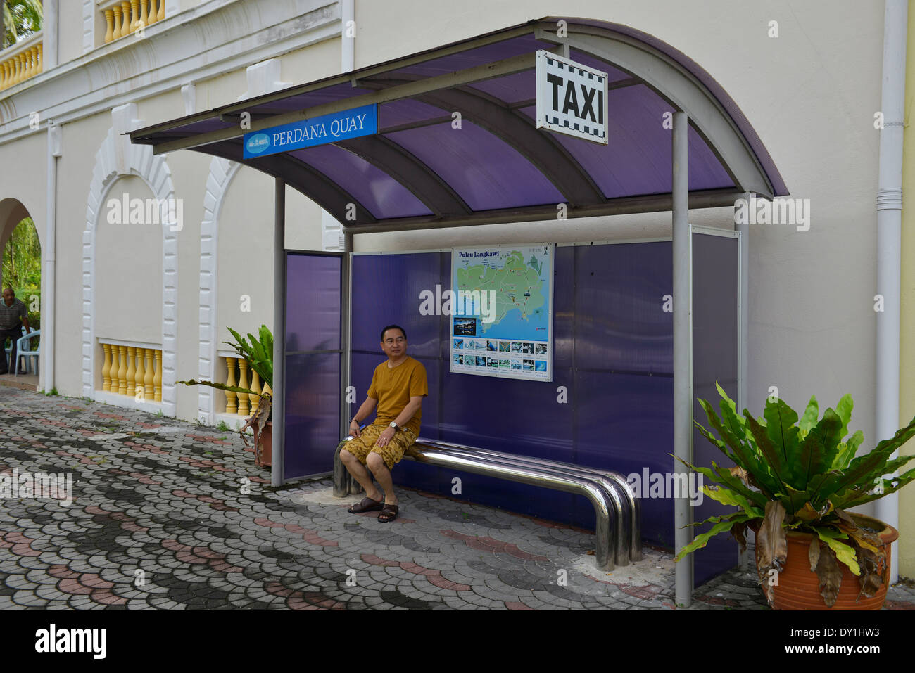 Taxi-Wartebereich, Langkawi, Malaysia Stockfoto