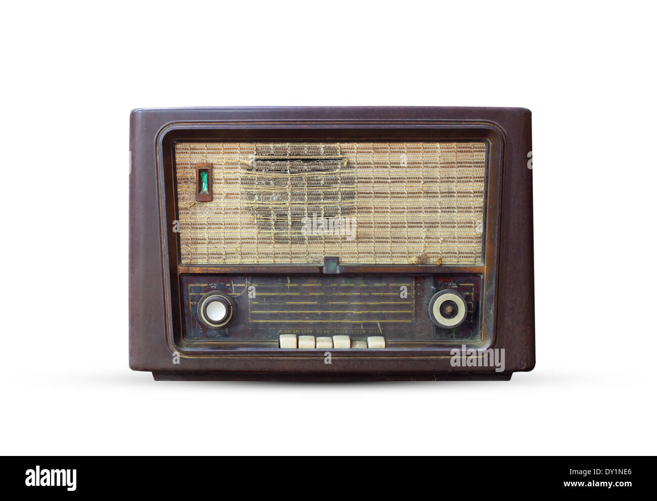 Altes Radio. Realistische Darstellung eines alten Radio-Empfänger des letzten Jahrhunderts Stockfoto