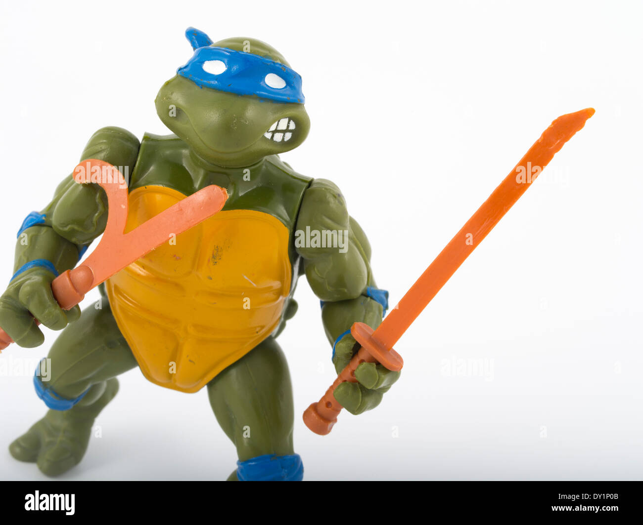 Teenage Mutant Ninja Turtles-Aktion Figur 1988 Leonardo von Playmates Stockfoto