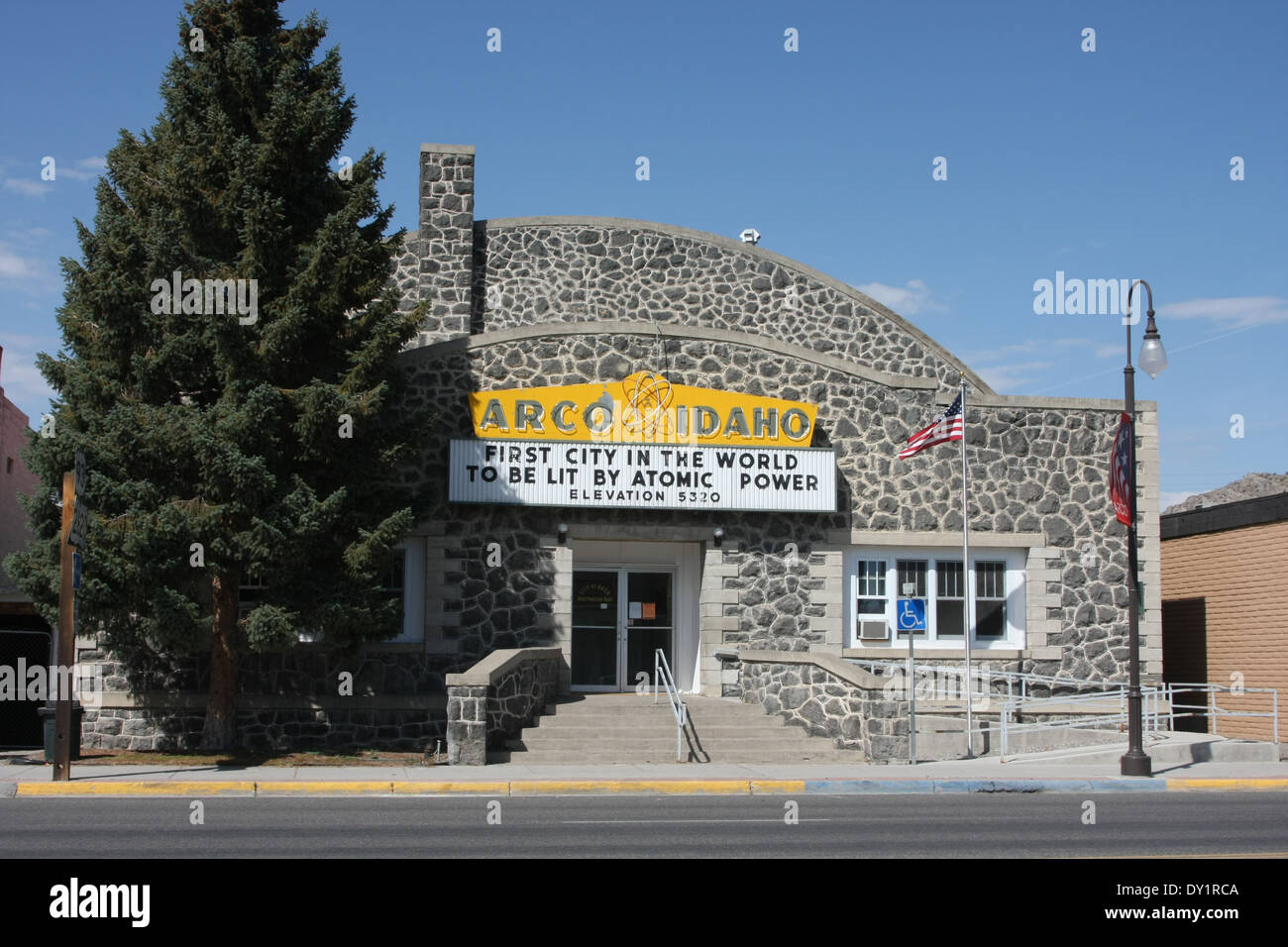 Arco, Idaho. Die erste Stadt der Welt mit Atomkraft Foto von Jen Lombardo versorgt werden Stockfoto