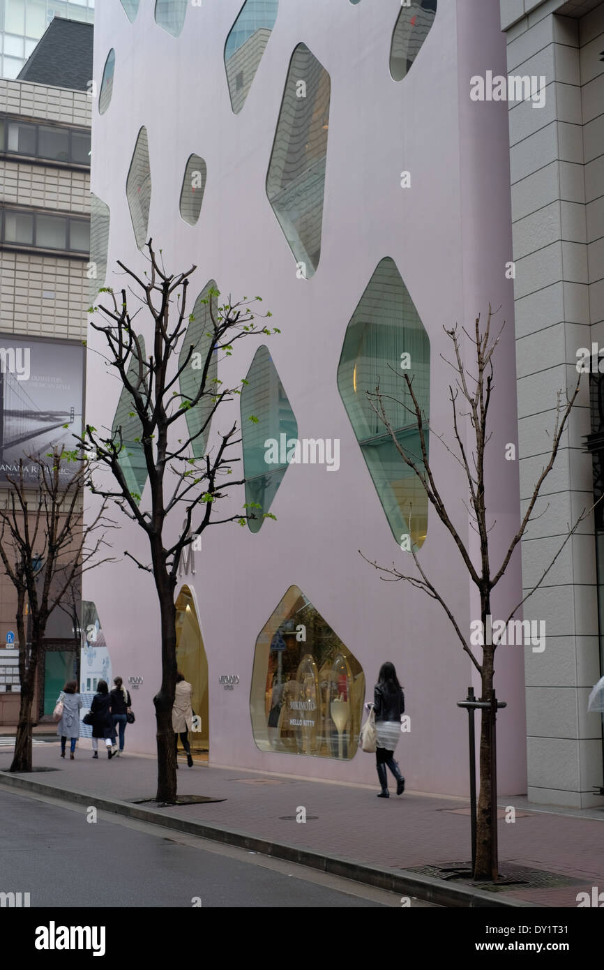 Mikimoto Gebäude in Ginza, Tokio. Stockfoto
