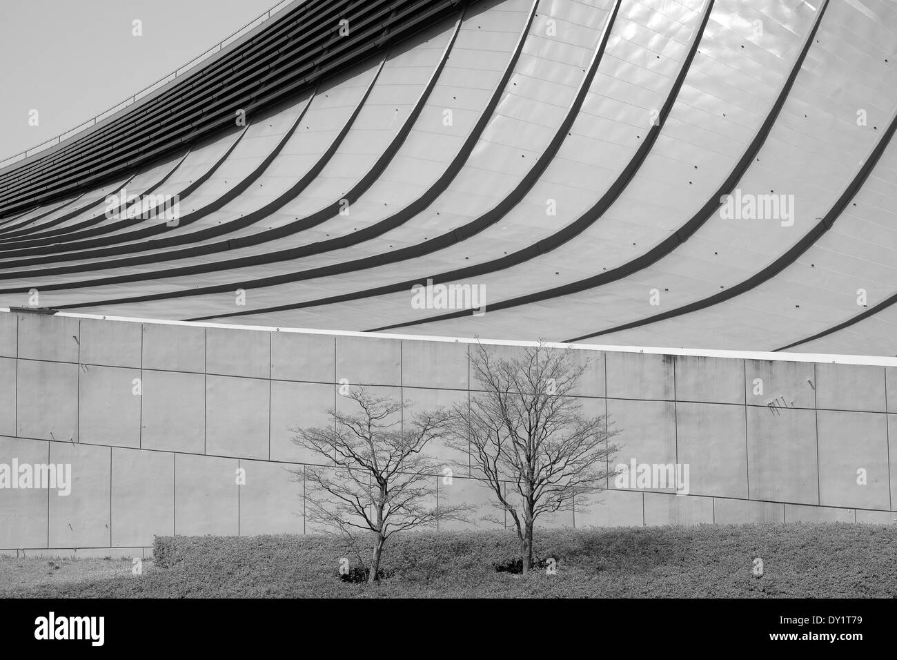 Yoyoki nationale Gymnasium, vom Architekten Kenzo Tenge. Stockfoto