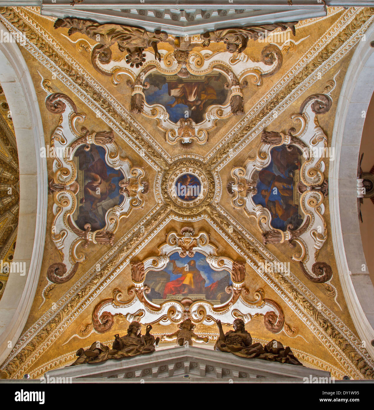 Venedig, Italien - 12. März 2014: Barocke Kuppel der Kapelle in der Basilika di San Giovanni e Paolo Kirche. Stockfoto