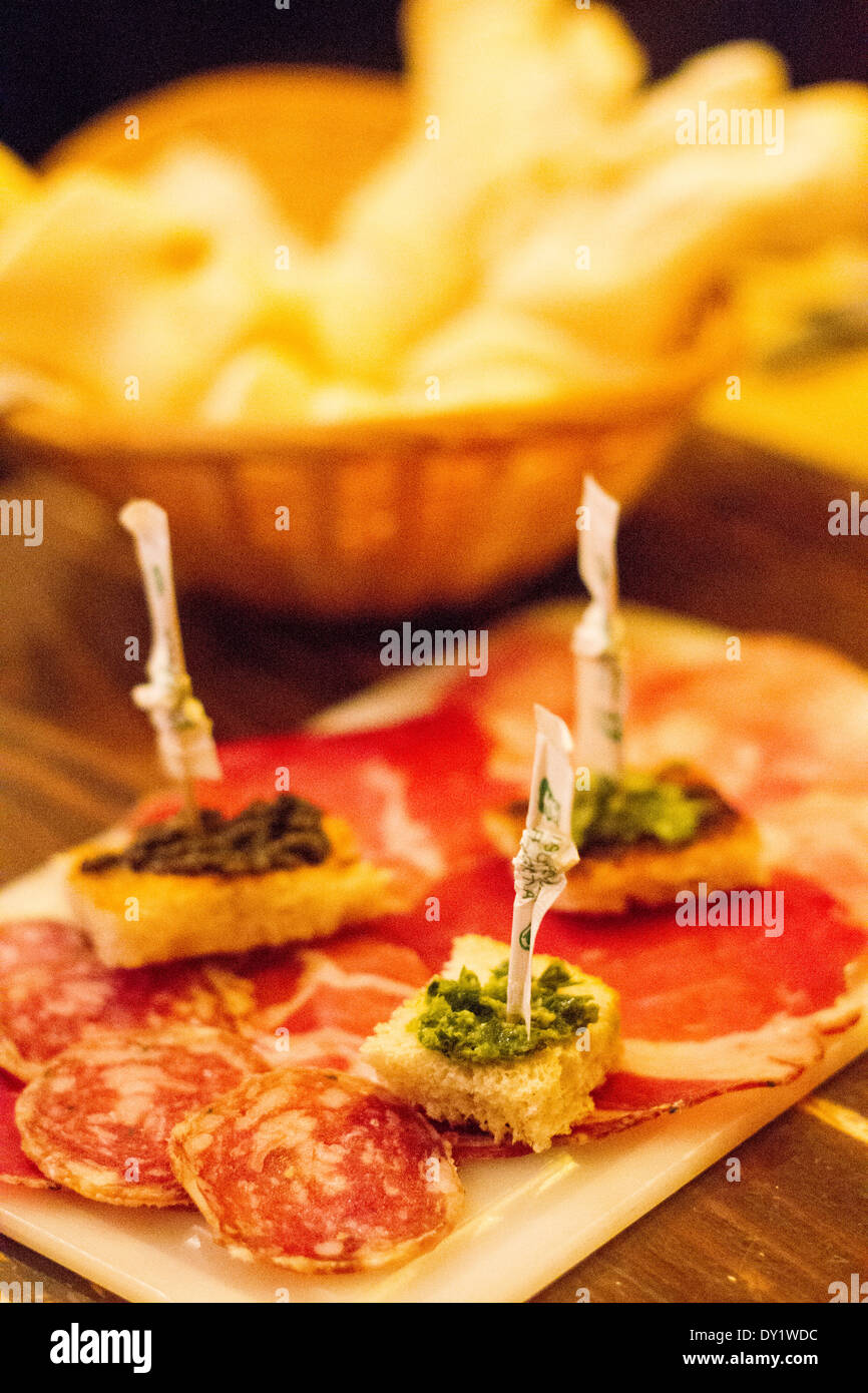 Typisch italienische Küche in Ferrara, Emilia Romagna, Italien Stockfoto