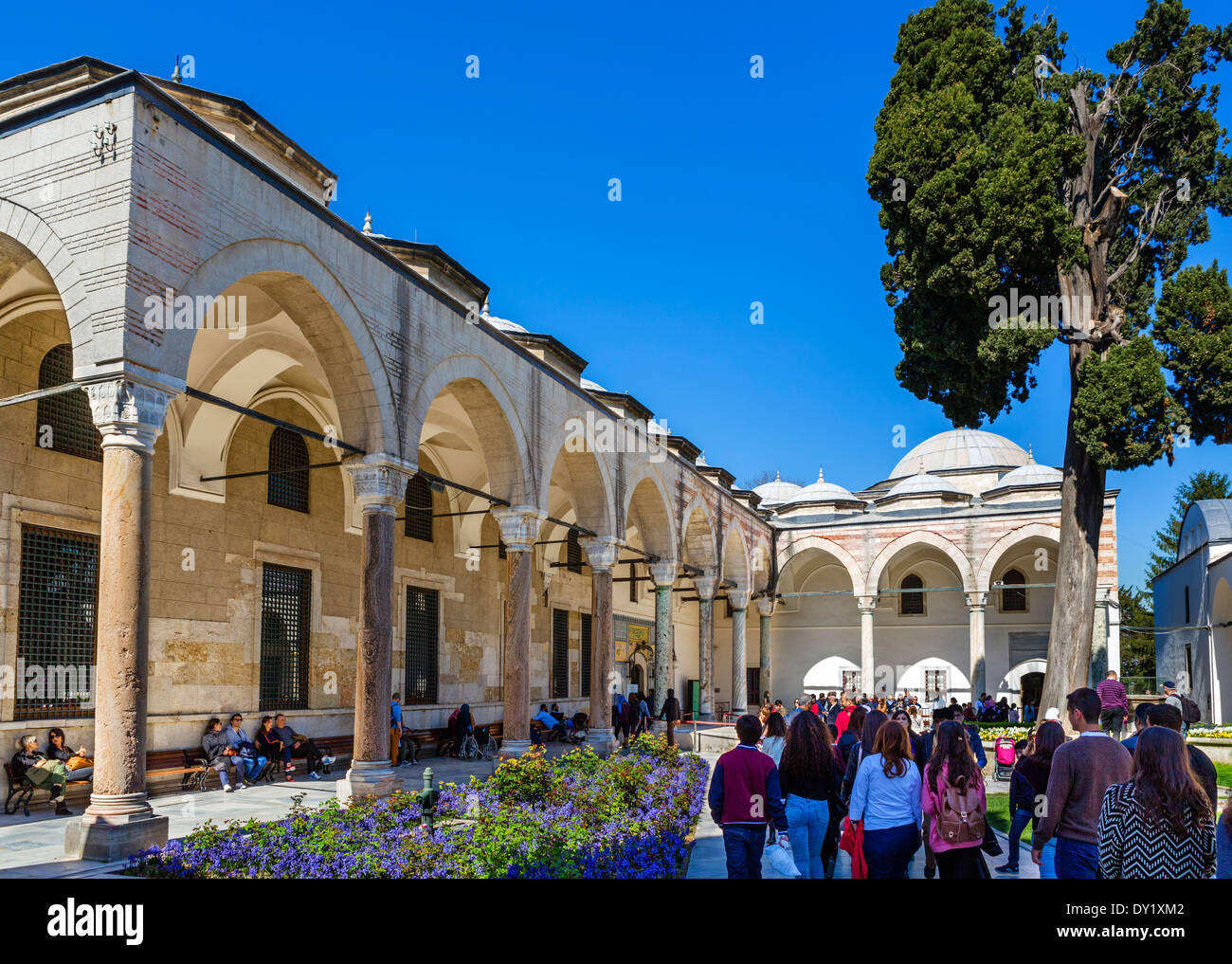 Gebäude, das Gericht des Raumes des Gewandes und die Räume der Reliquien des Propheten, Topkapi Palast, Istanbul, Türkei Stockfoto