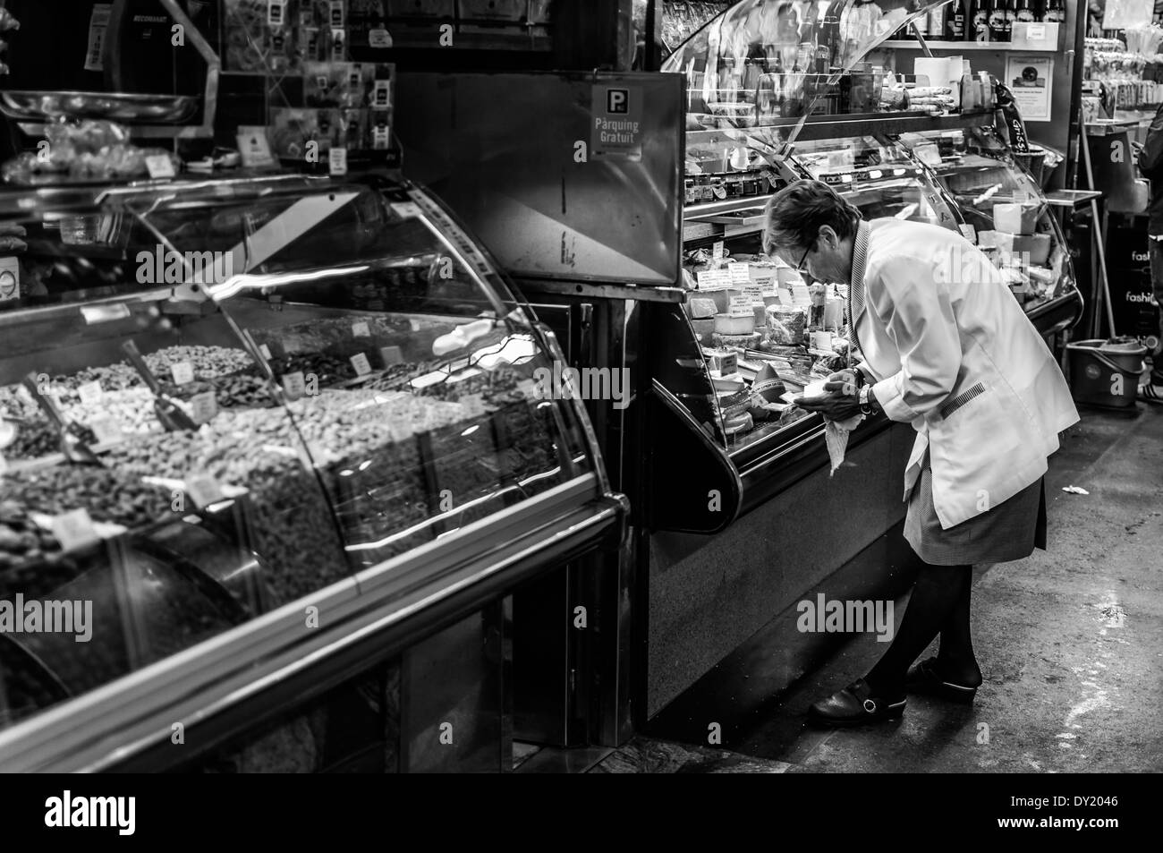 Menschen auf der Straße - Barcelona Stockfoto