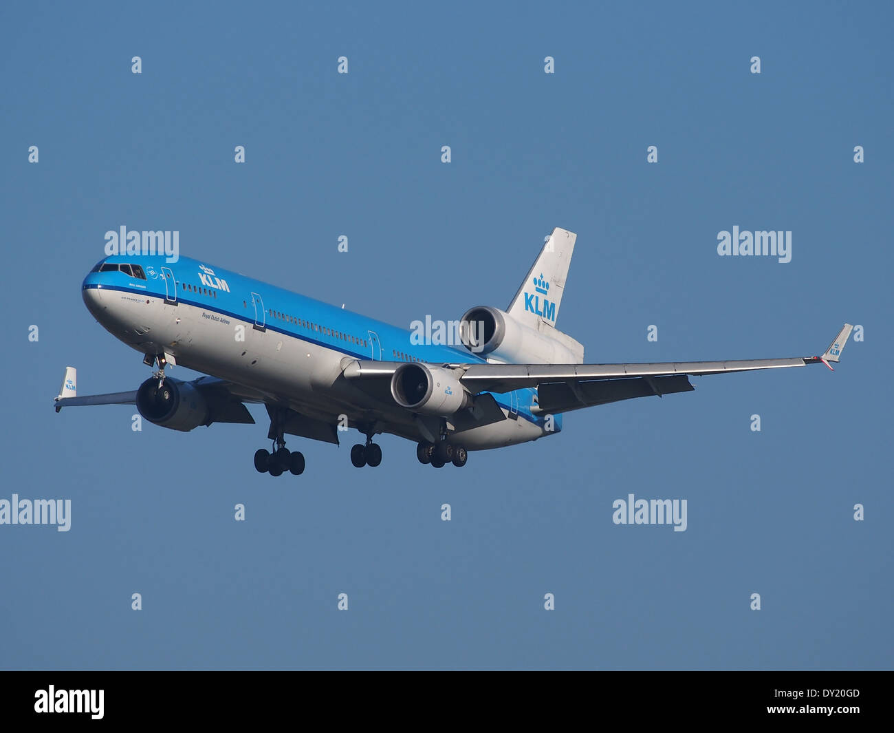 PH-KCA KLM Royal Dutch Airlines McDonnell Douglas MD-11, Landung auf dem Flughafen Schiphol (AMS - EHAM), Niederlande, pic1 Stockfoto