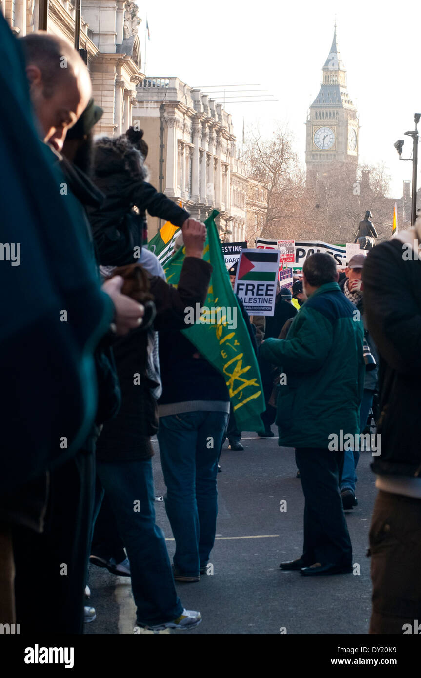 Friedlichen Anti-Israel-Demo, London Stockfoto