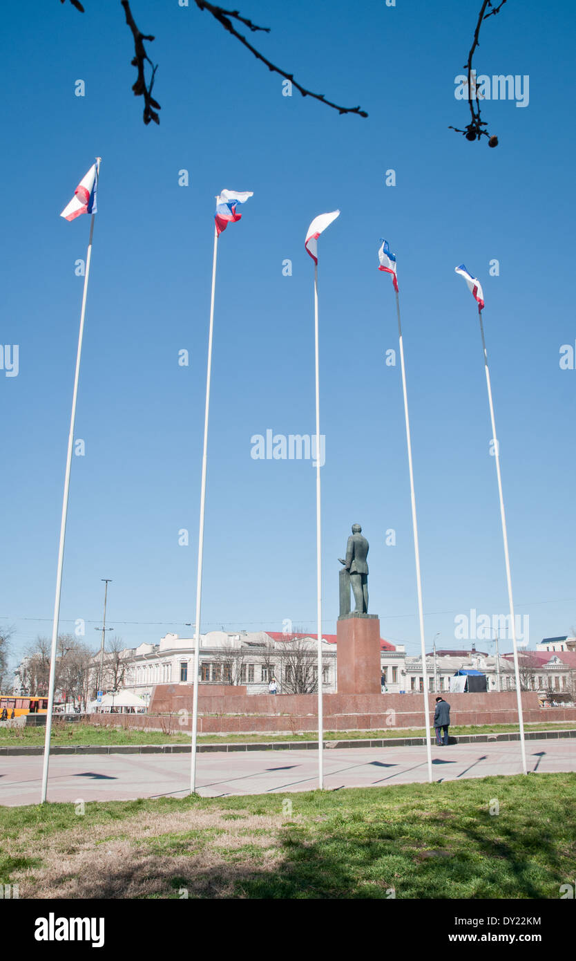 Lenin-Denkmal in Simferopol Krim 2014 Krise Stockfoto