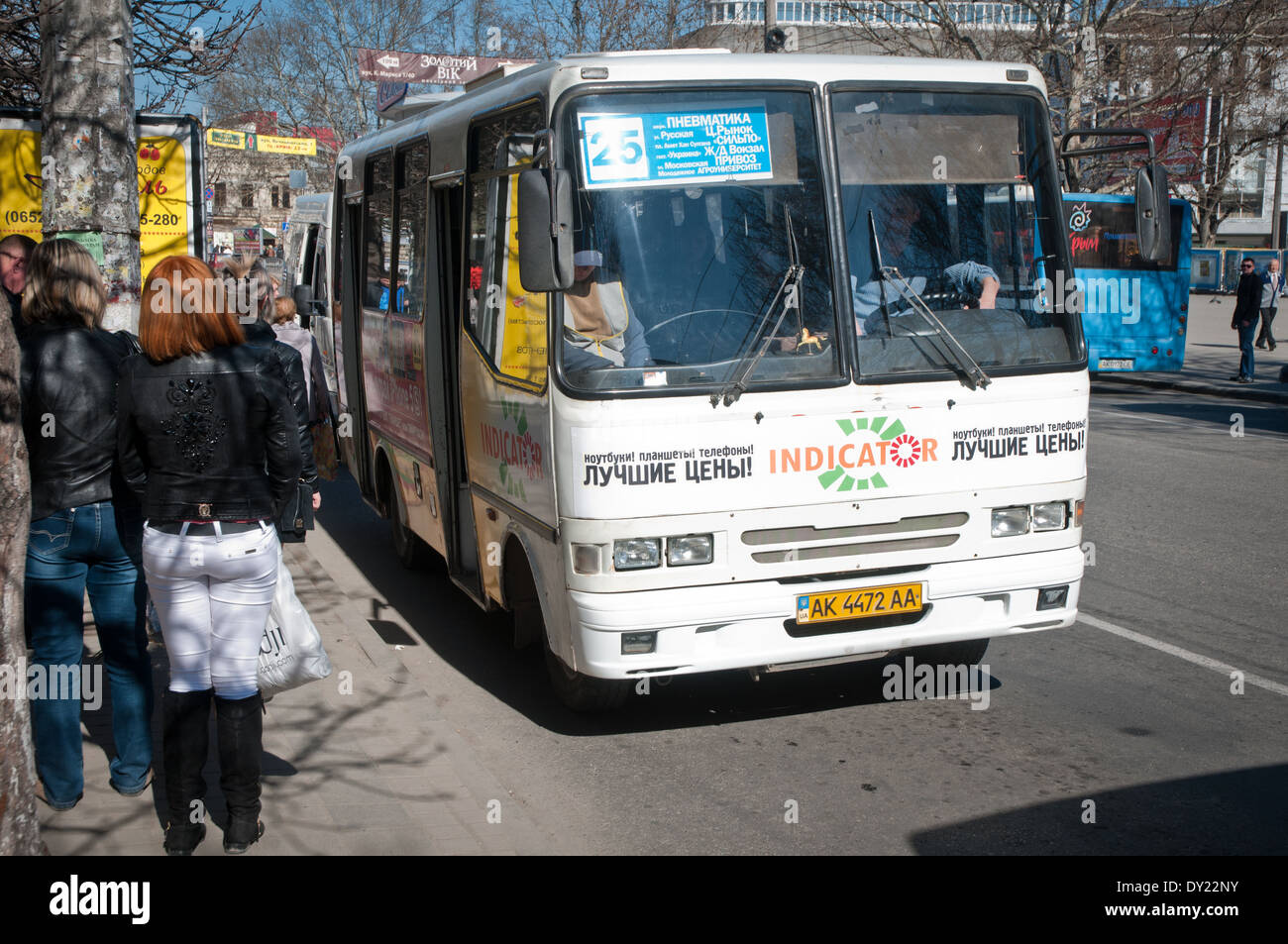 Bus in Simferopol, Crimea Stockfoto