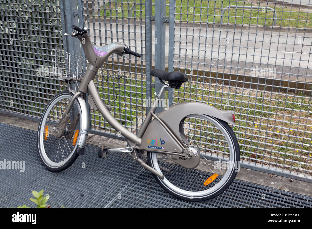 Paris-Fahrrad "Velib', die verwendet wird, für kurzfristige Vermietung in Paris Frankreich Stockfoto