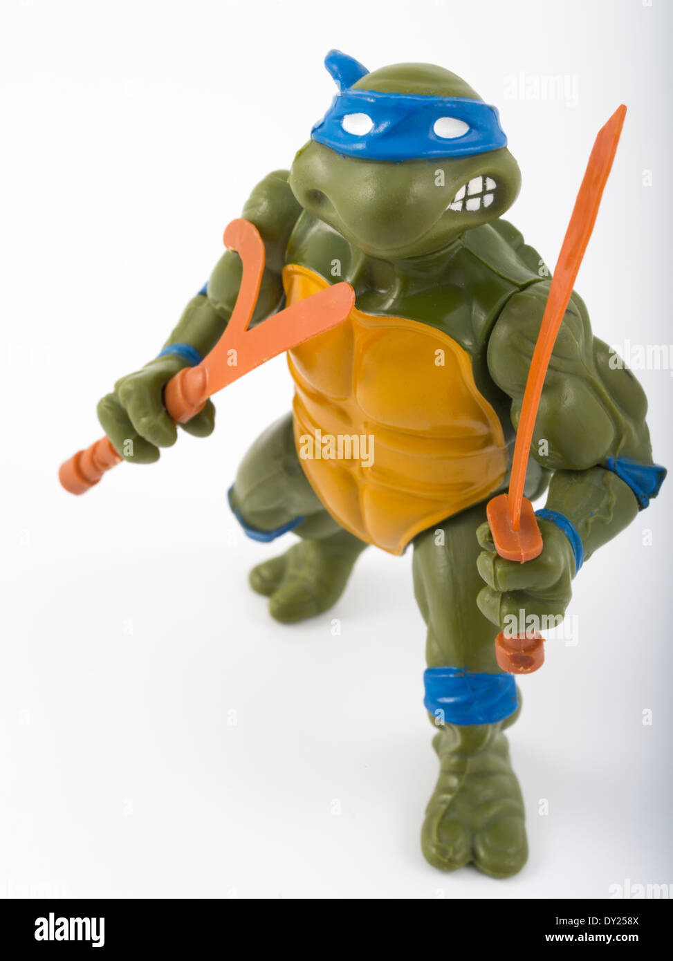 Teenage Mutant Ninja Turtles-Aktion Figur 1988 Leonardo von Playmates Stockfoto