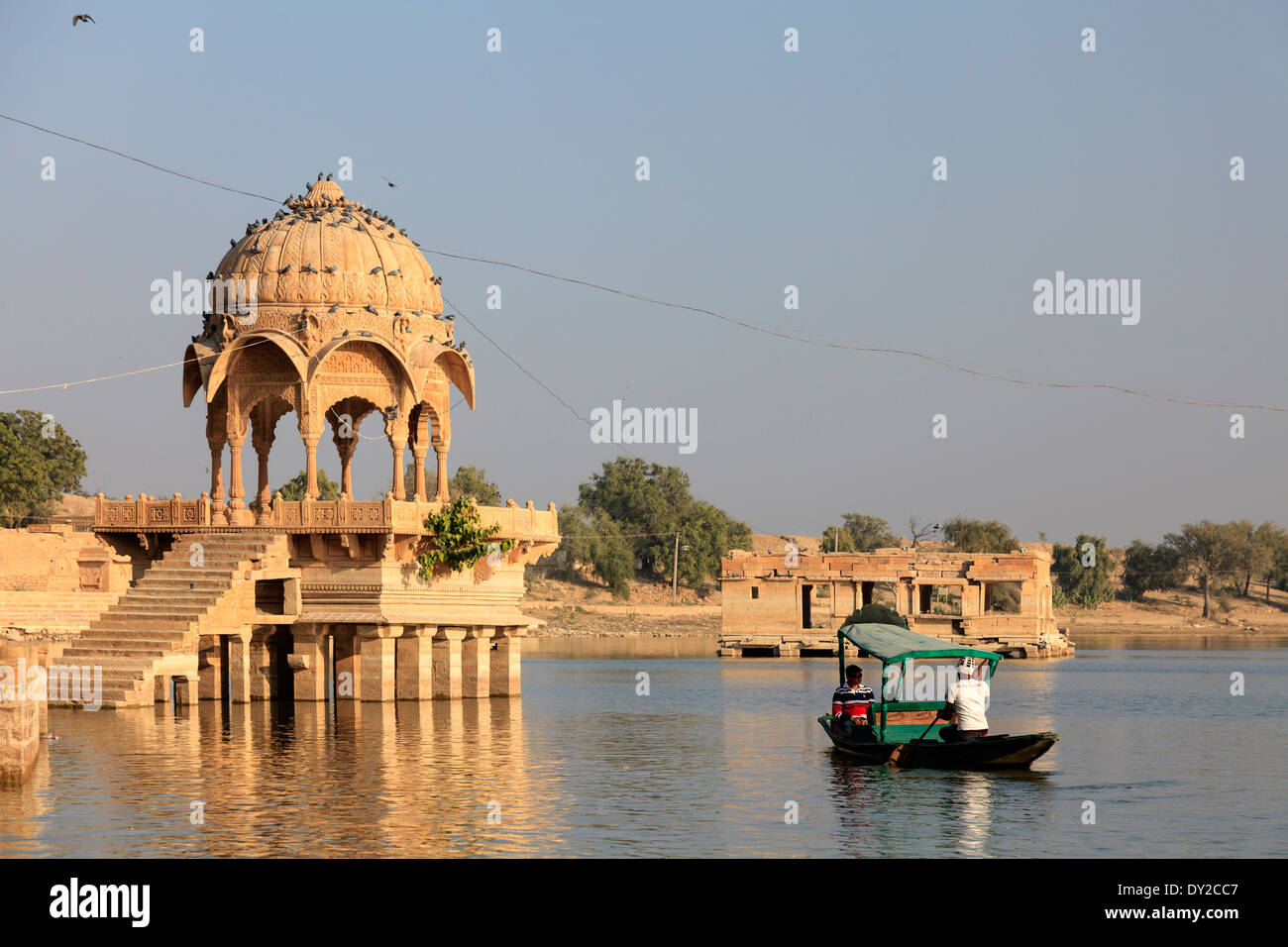 Indien, Rajasthan, Jaisalmer, Gadi Sagar See Stockfoto