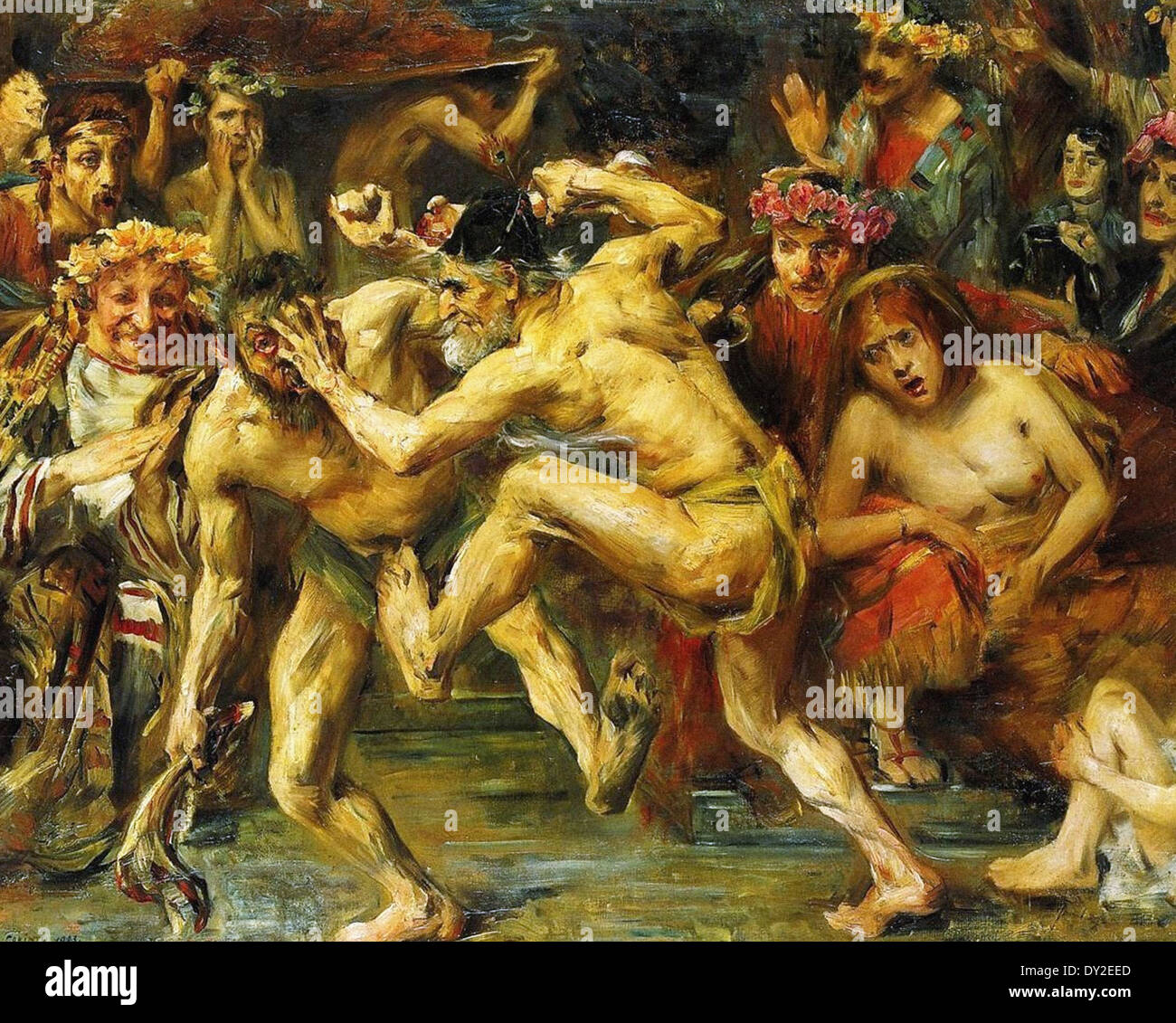 Lovis Corinth Odysseus kämpft mit der Bettler Stockfoto