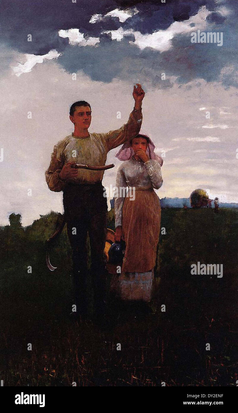 Winslow Homer das Horn zu beantworten Stockfoto