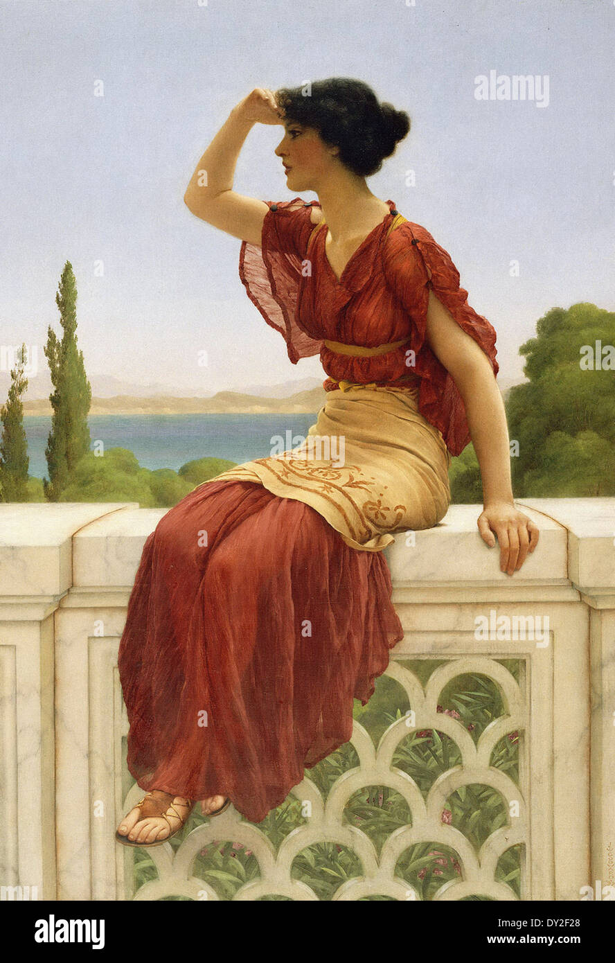 John William Godward das Signal Stockfoto