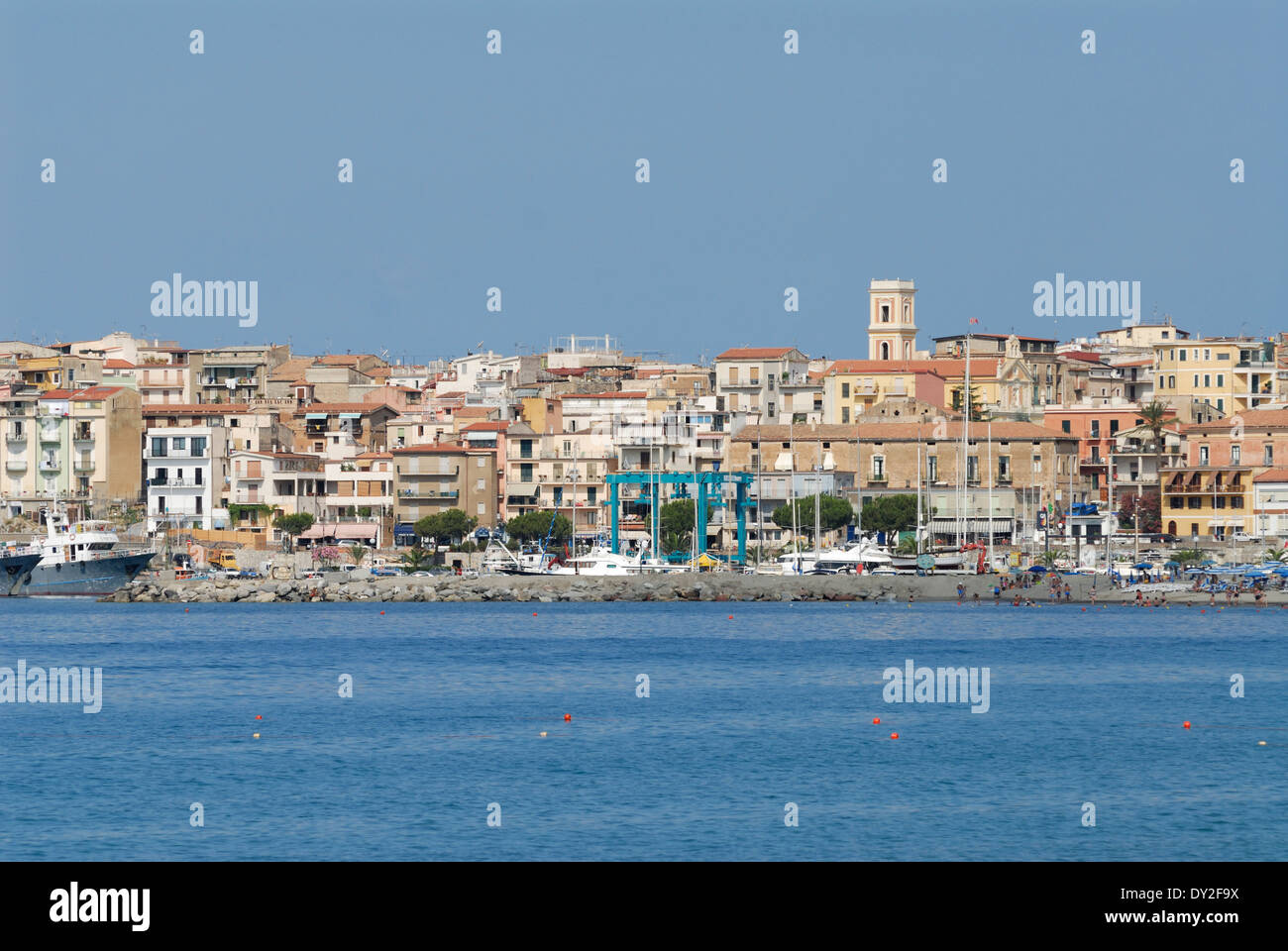 Cilento. Italien. Die Küsten Stadt von Marina di Camerota. Stockfoto