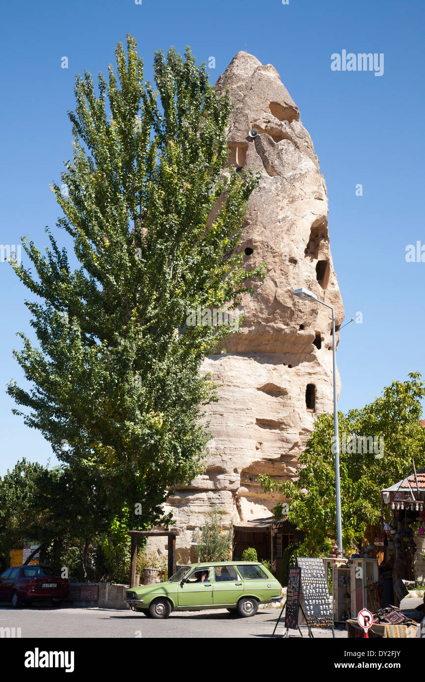 Rock House genannt, romanische Burg, Göreme, Kappadokien, Anatolien, Türkei, Asien Stockfoto