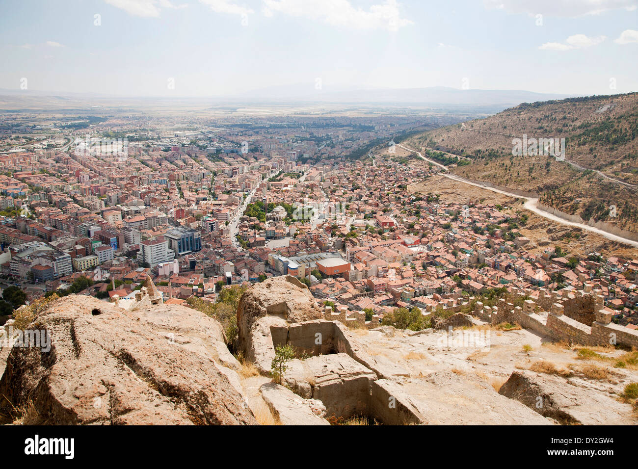 Blick vom Schloss, afyon, anatolien, türkei, asien Stockfoto
