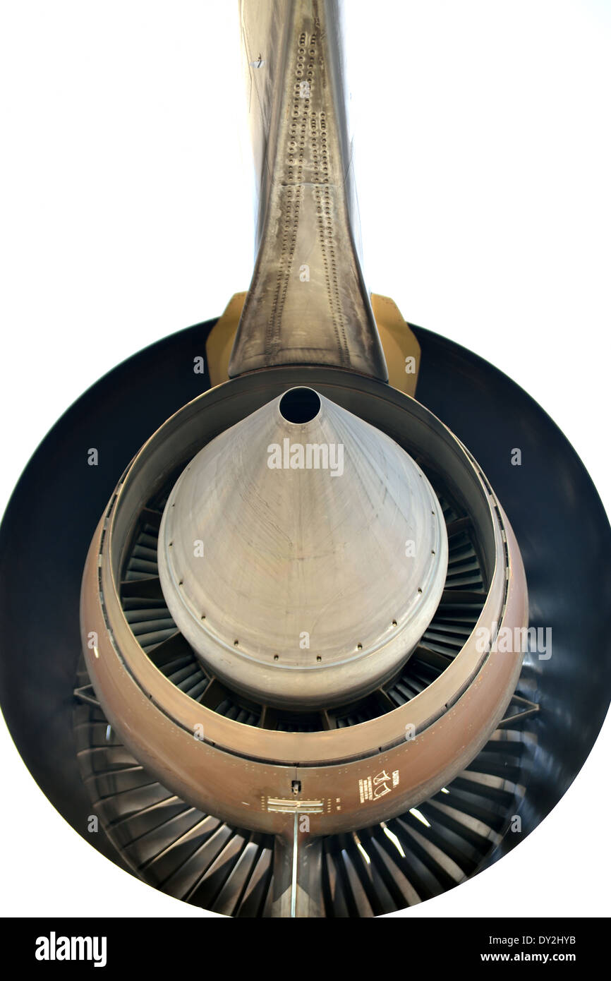 Detail der airbus a380-Motor (Rückseite), in der fidae 2014 Stockfoto